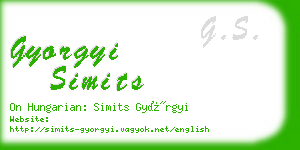 gyorgyi simits business card